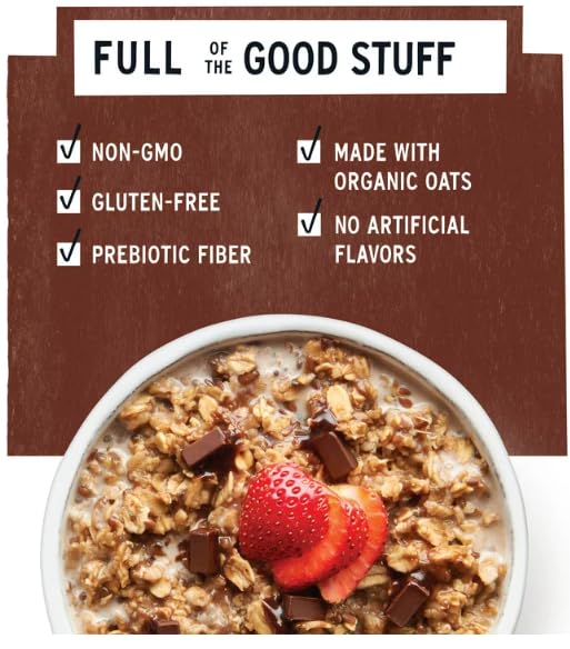 Organic Chocolate Instant Oatmeal Cups – 12 Pack