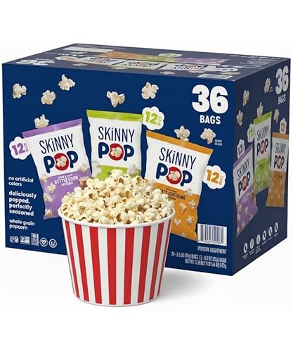 Popcorn Variety Pack – Original, White Cheddar & Kettle Corn, 36 Pack
