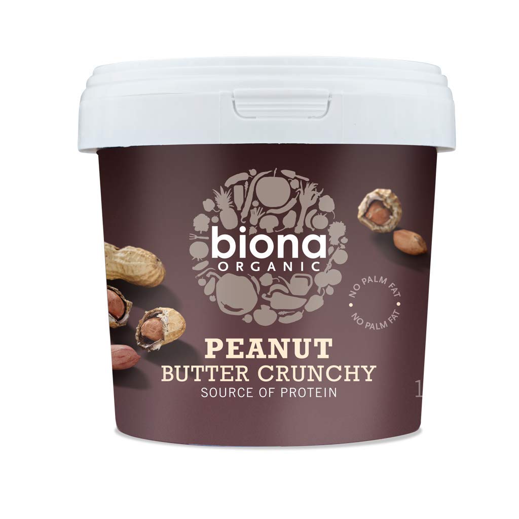 Biona Organic Peanut Butter Crunchy 1kg - Pack of 6