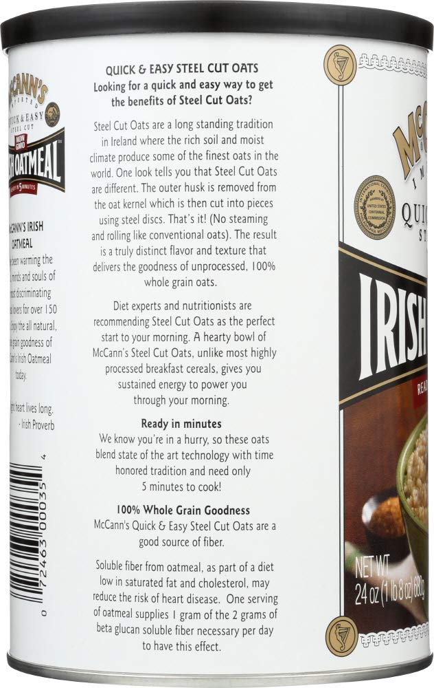 Mccann's Irish Oatmeal Oatmeal Steel Cut 24x 24OZ
