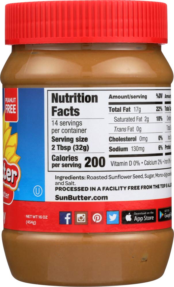 Sunbutter Natural Nut Bttr Orgnl Crmy 16 Oz