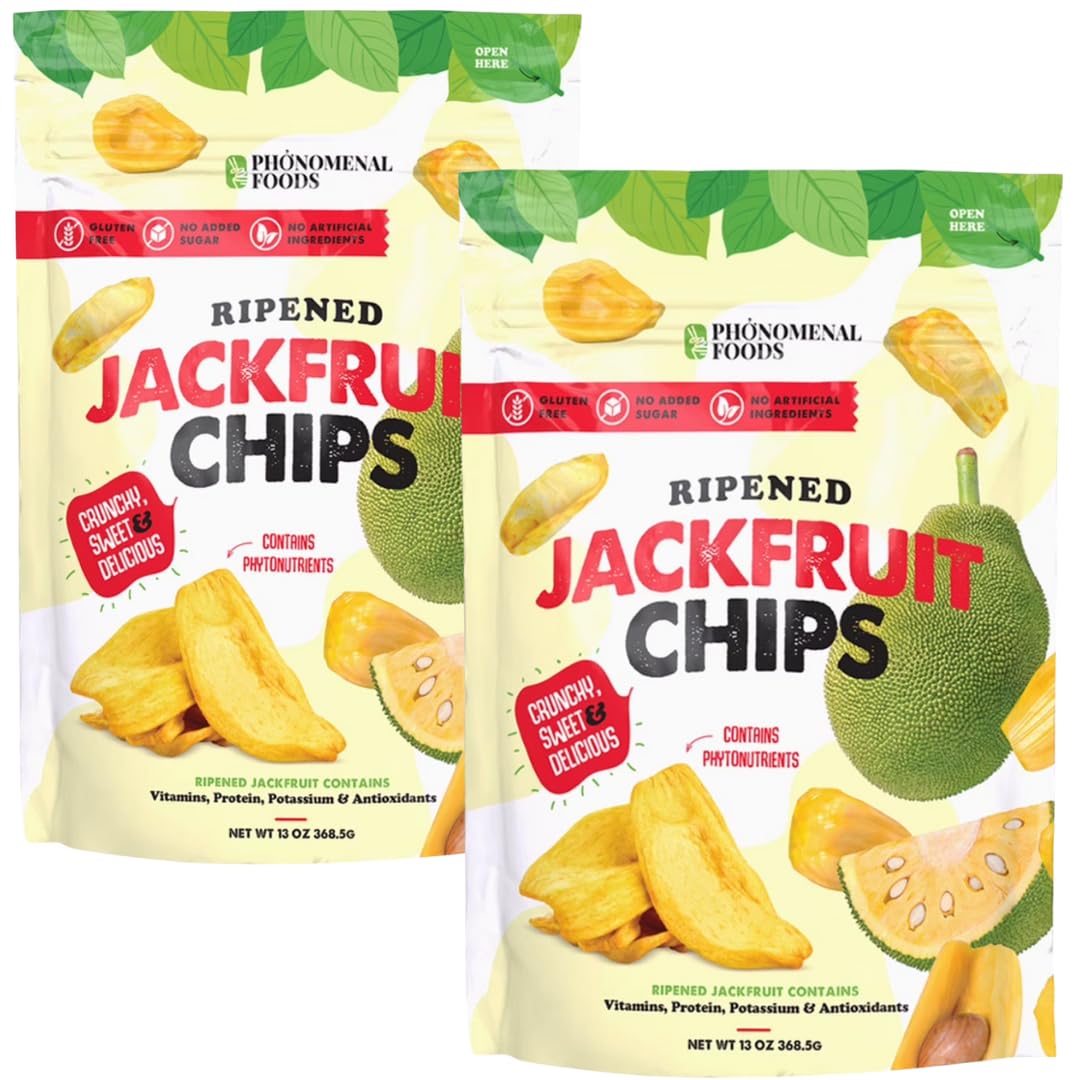Organic Jackfruit Chips – No Sugar Added, 2 Pack