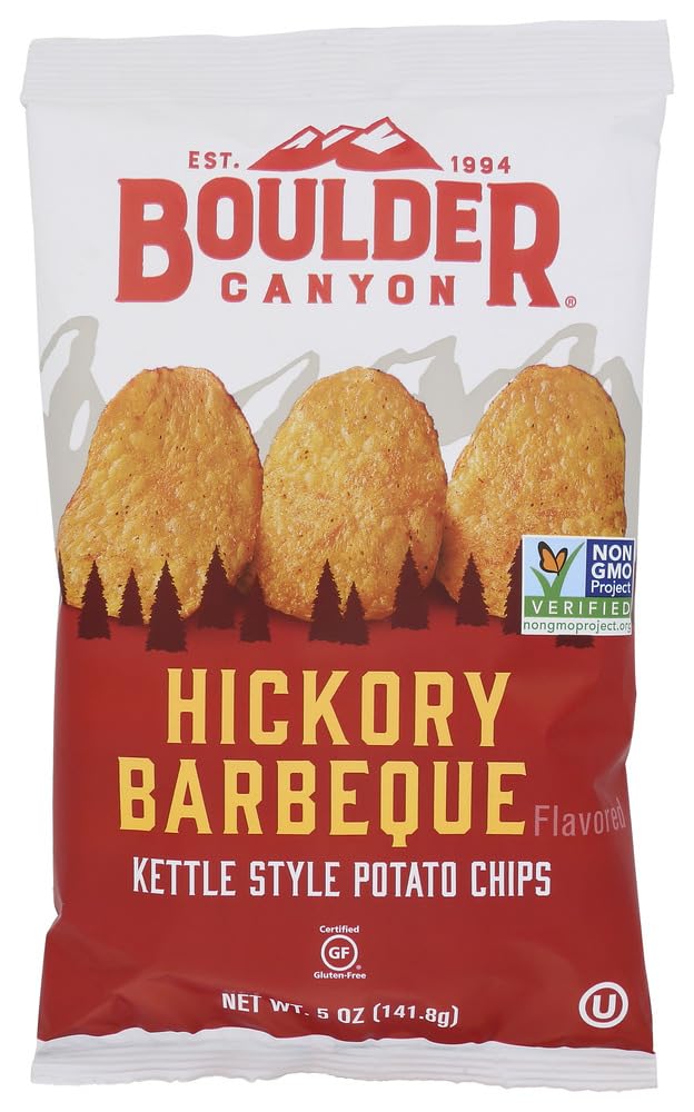 Boulder Canyon Hickory Bbq Potato Chips Gluten Free 48x 5 Oz