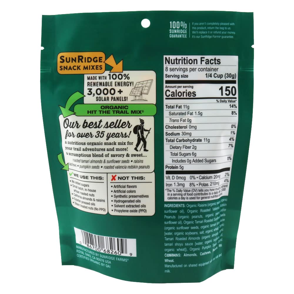 SunRidge Farms Organic Hit The Trail Mix - 12 Count, 8 oz. Bag