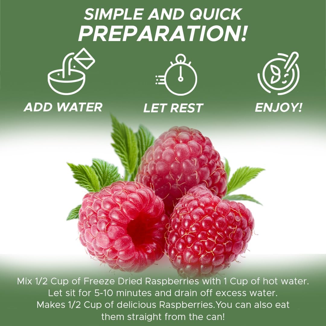 Freeze-Dried Raspberries – 22 Servings