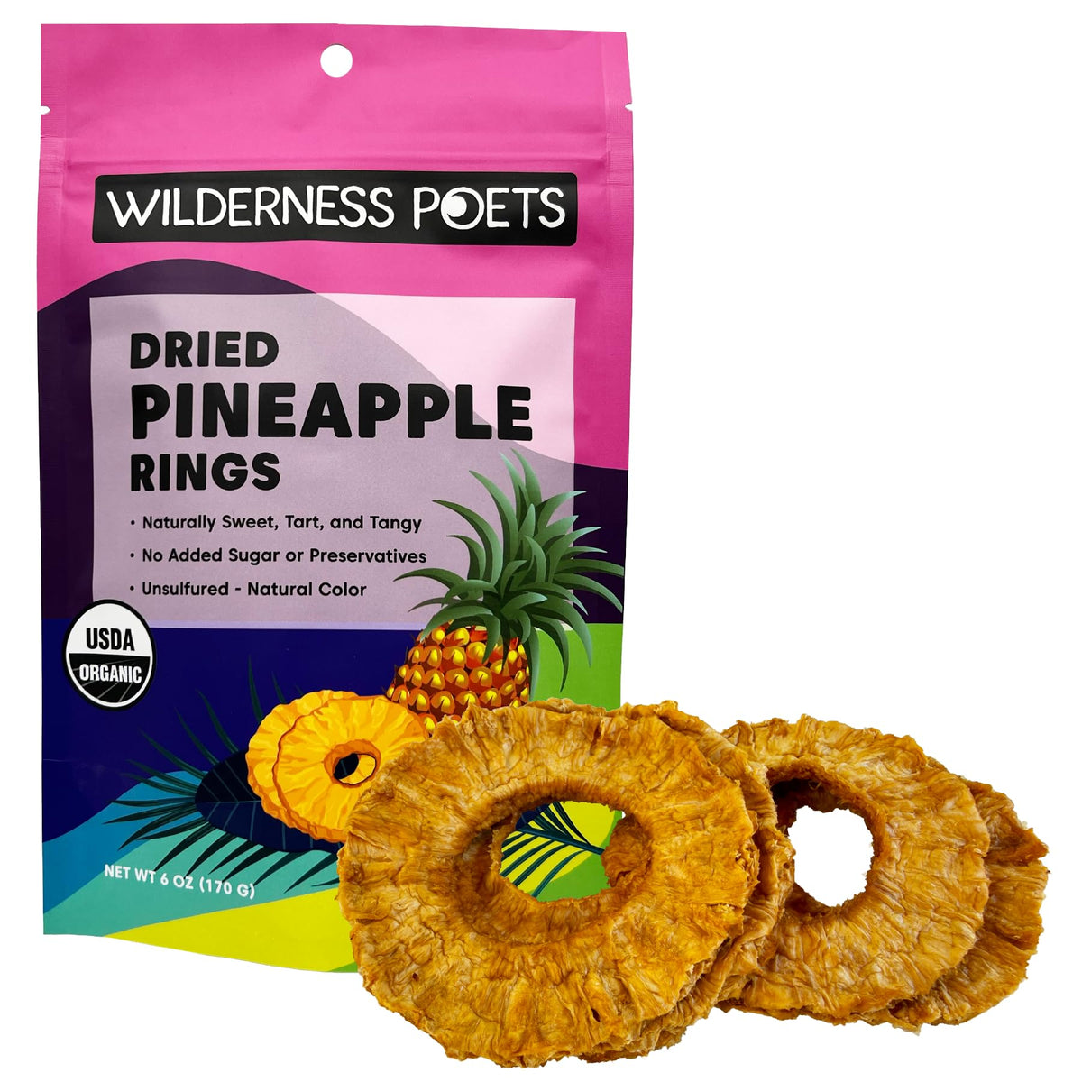 Organic Unsweetened Dried Pineapple Rings