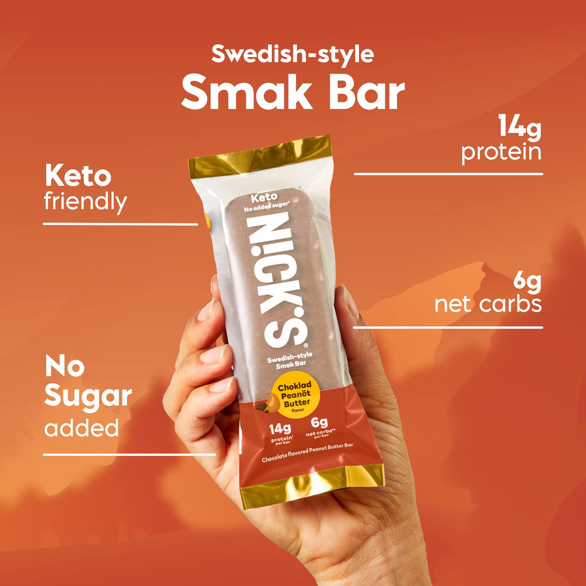 Chocolate Peanut Butter Protein Bars – 14g Protein, 8 Pack