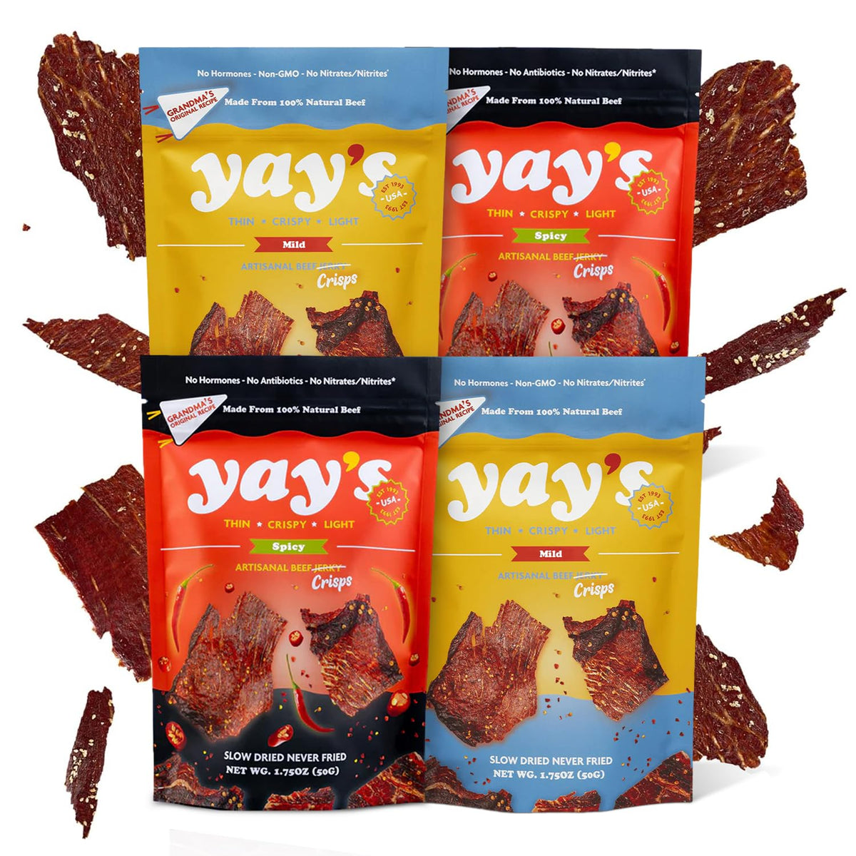 Yay's Snacks Sweet and Spicy Beef Crisps
