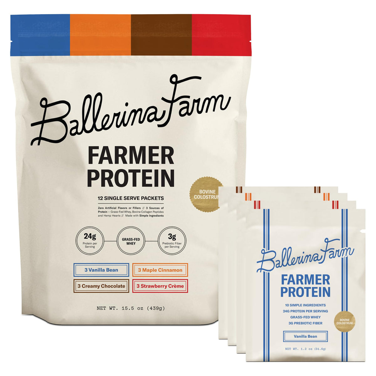 Grass-Fed Whey Protein Powder with Collagen – 24g Protein