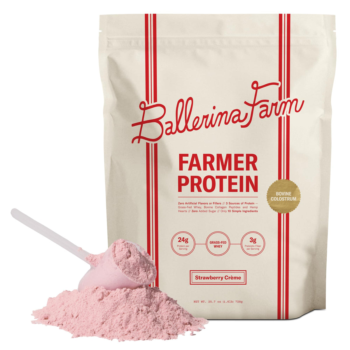 Grass-Fed Whey Protein Powder with Collagen – 24g Protein