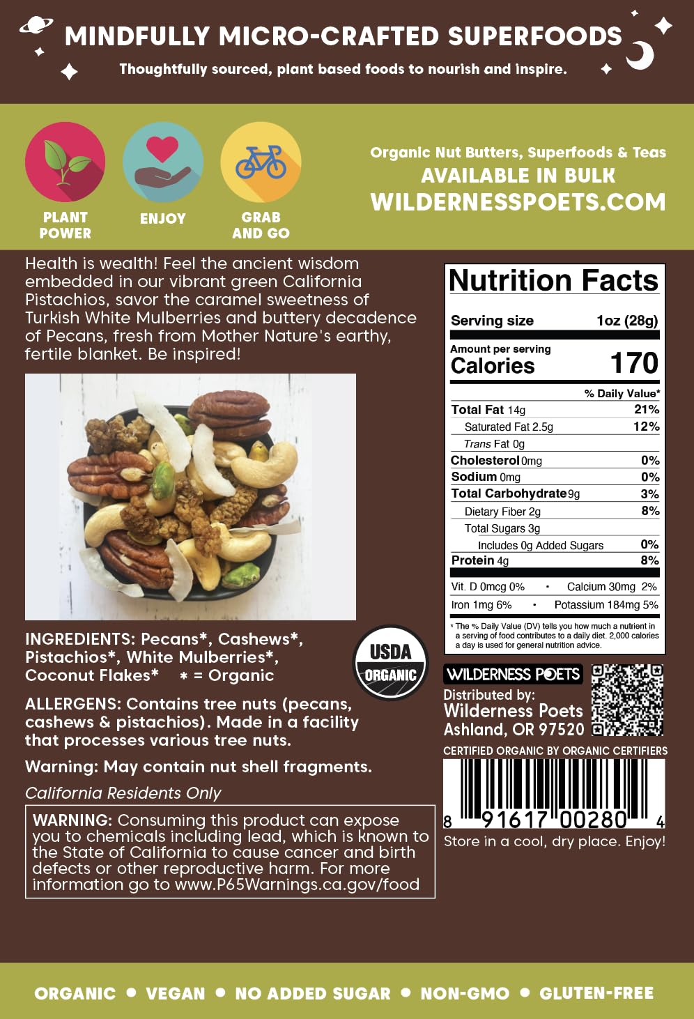 Organic Raw Nut & Fruit Trail Mix