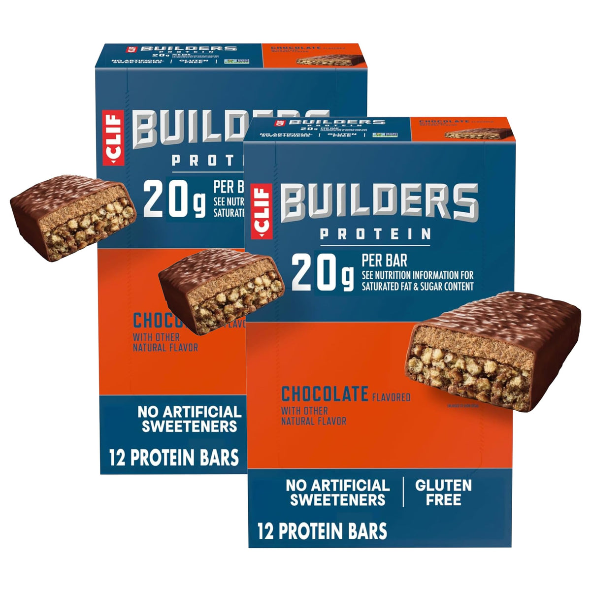 CLIF BUILDERS Protein Bars, Chocolatey Peanut Butter, Gluten Free