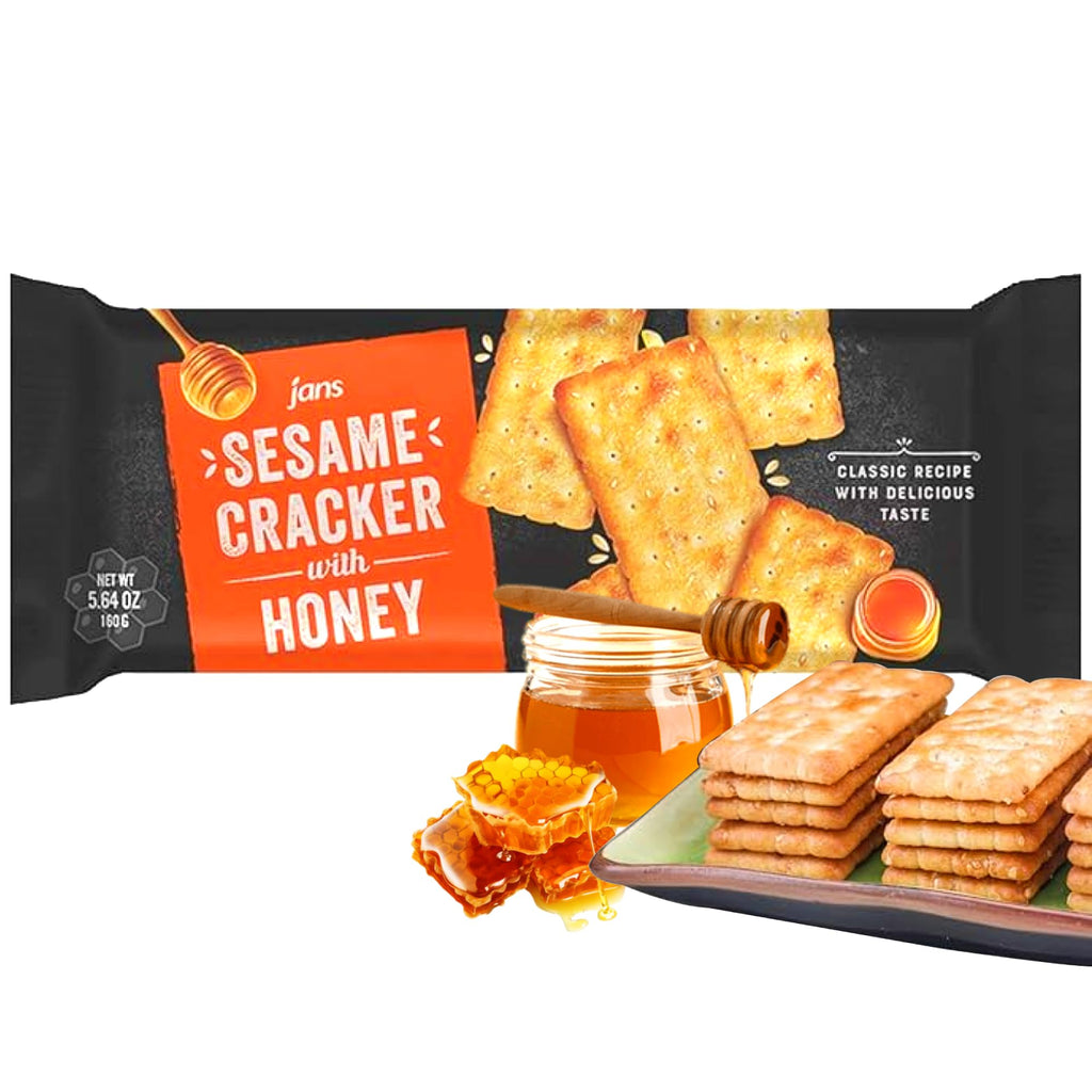 Jans Sesame Cracker with Honey 5.64 oz (Pack of 8)