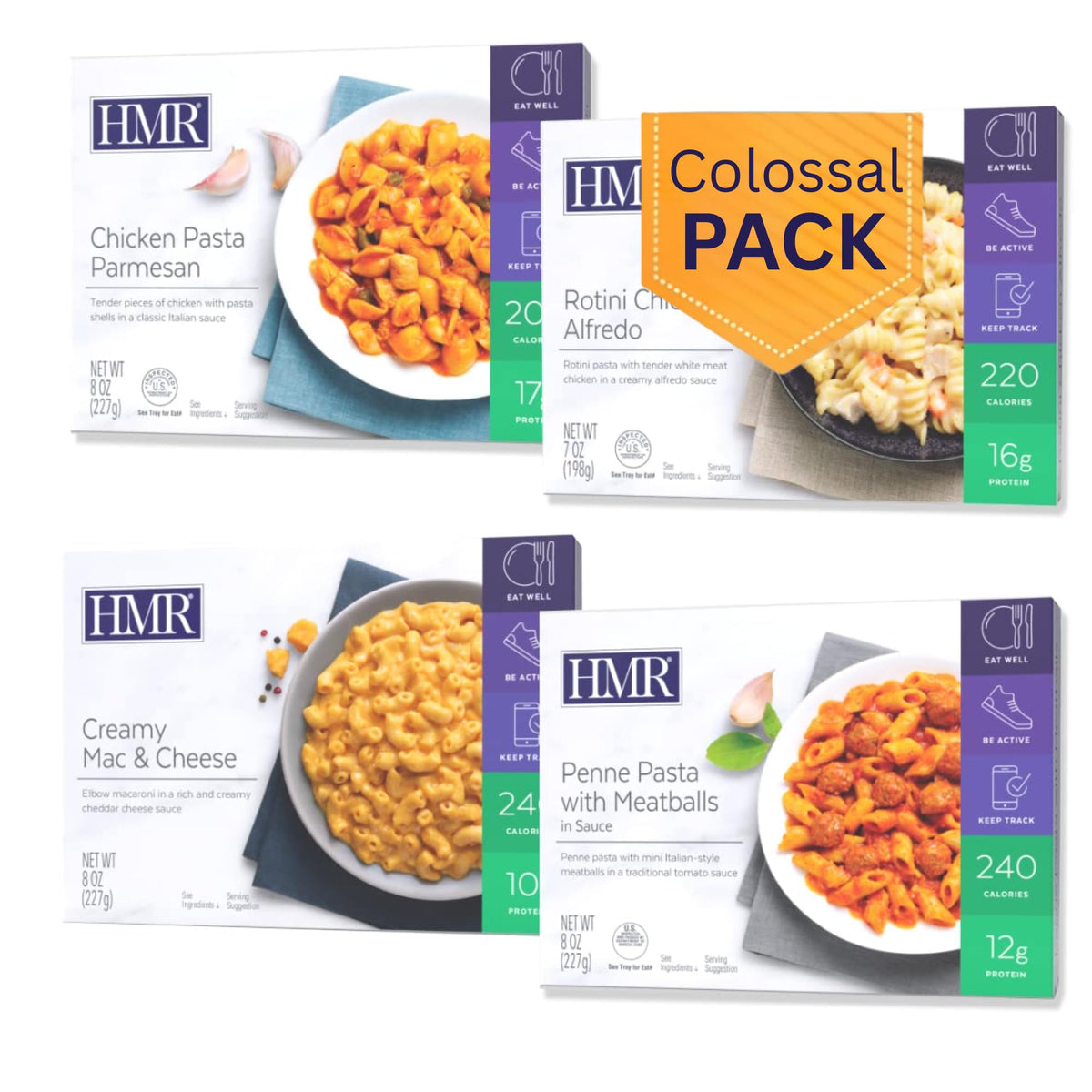 Ready-to-Eat Pasta Meals – 10–17g Protein, 24 Pack