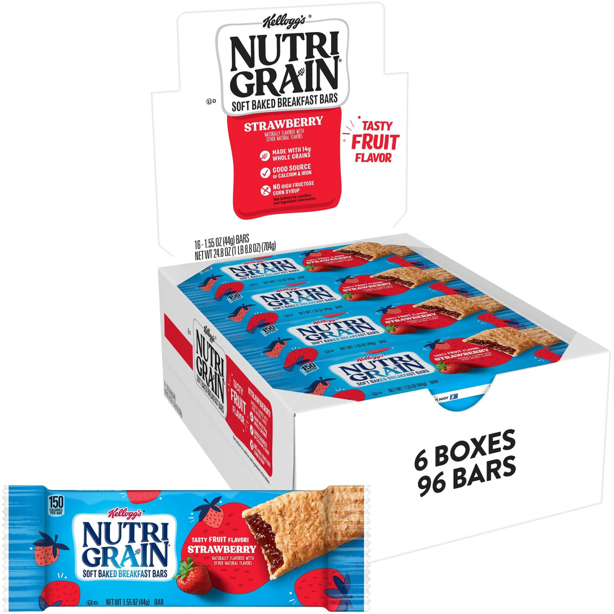 Strawberry Whole Grain Breakfast Bars