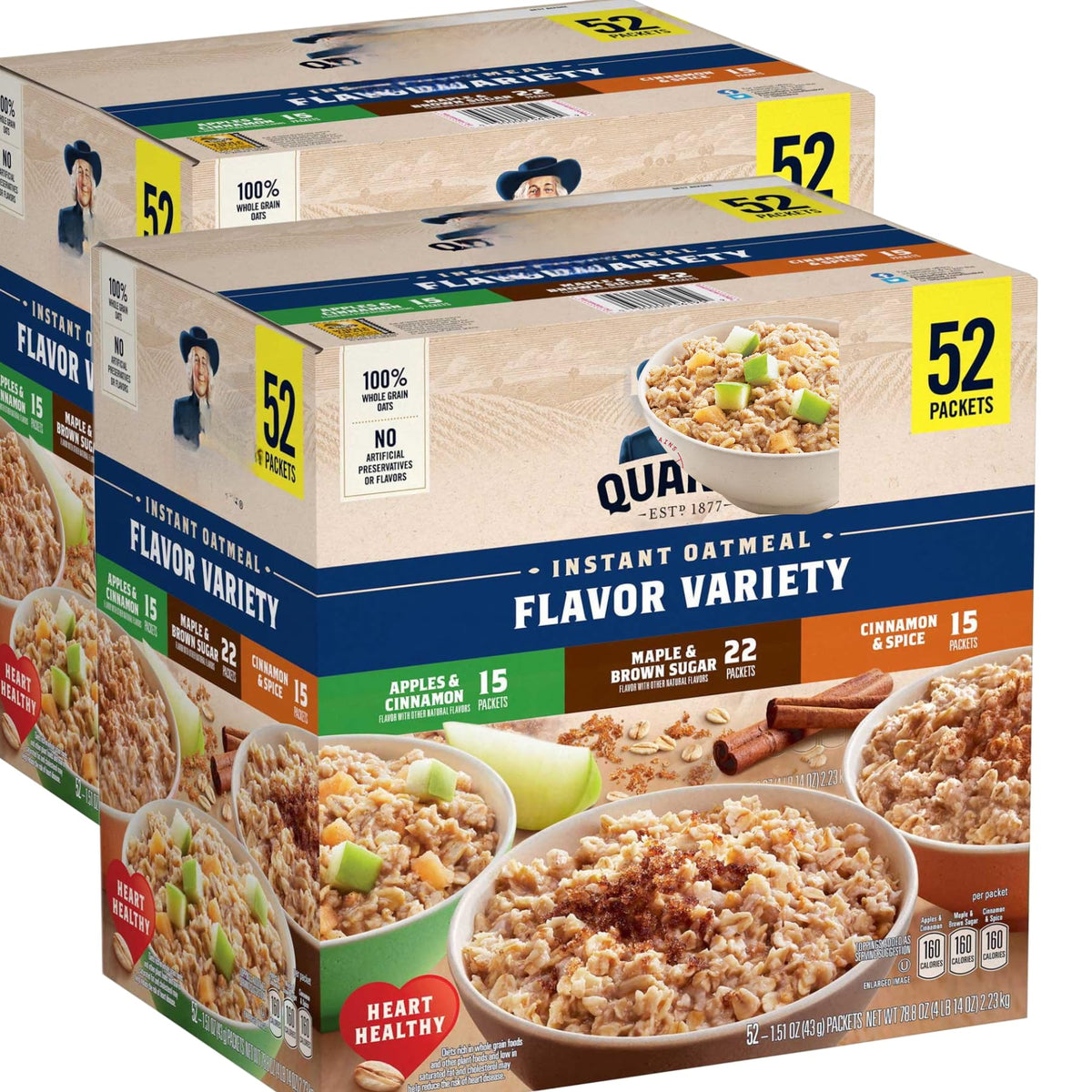 Instant Oatmeal Variety Pack, 1.51 Ounces, 52 Count