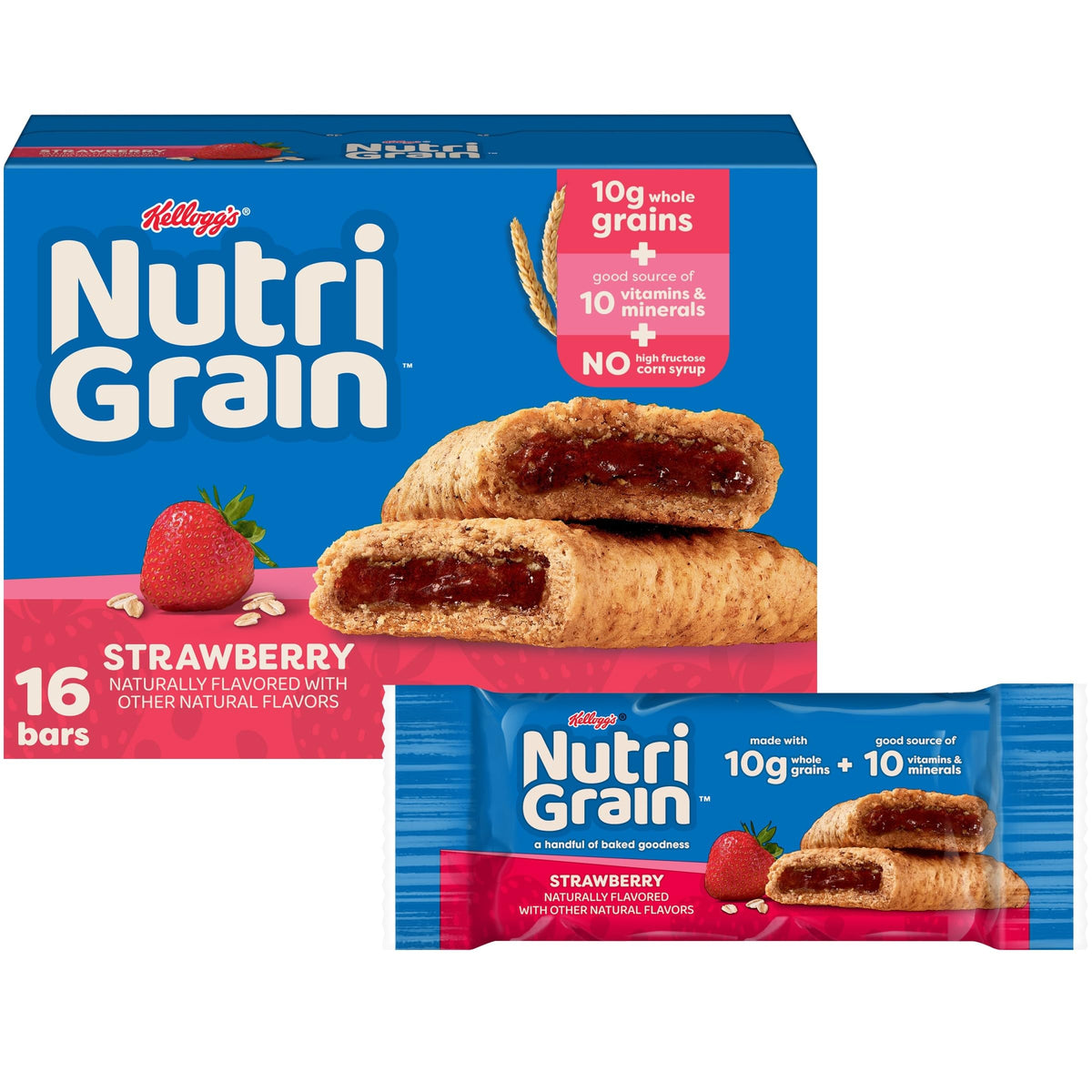 Strawberry Whole Grain Breakfast Bars
