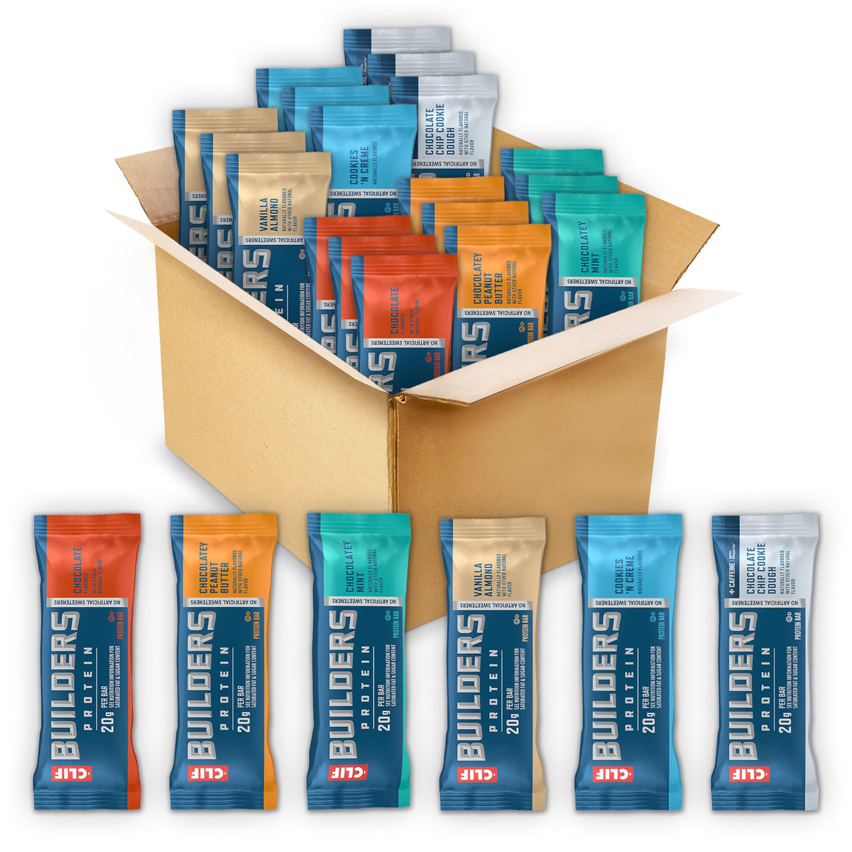 CLIF BUILDERS Protein Bars, Chocolatey Peanut Butter, Gluten Free