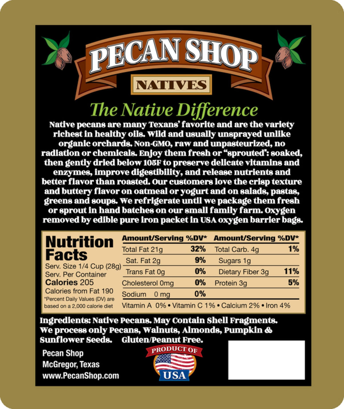Raw Shelled Pecan Halves – 5 lb