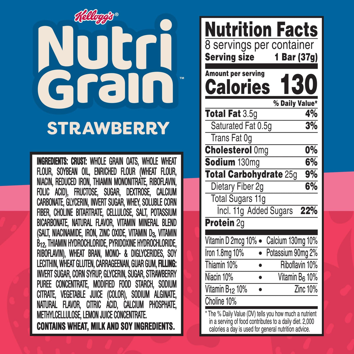 Strawberry Whole Grain Breakfast Bars