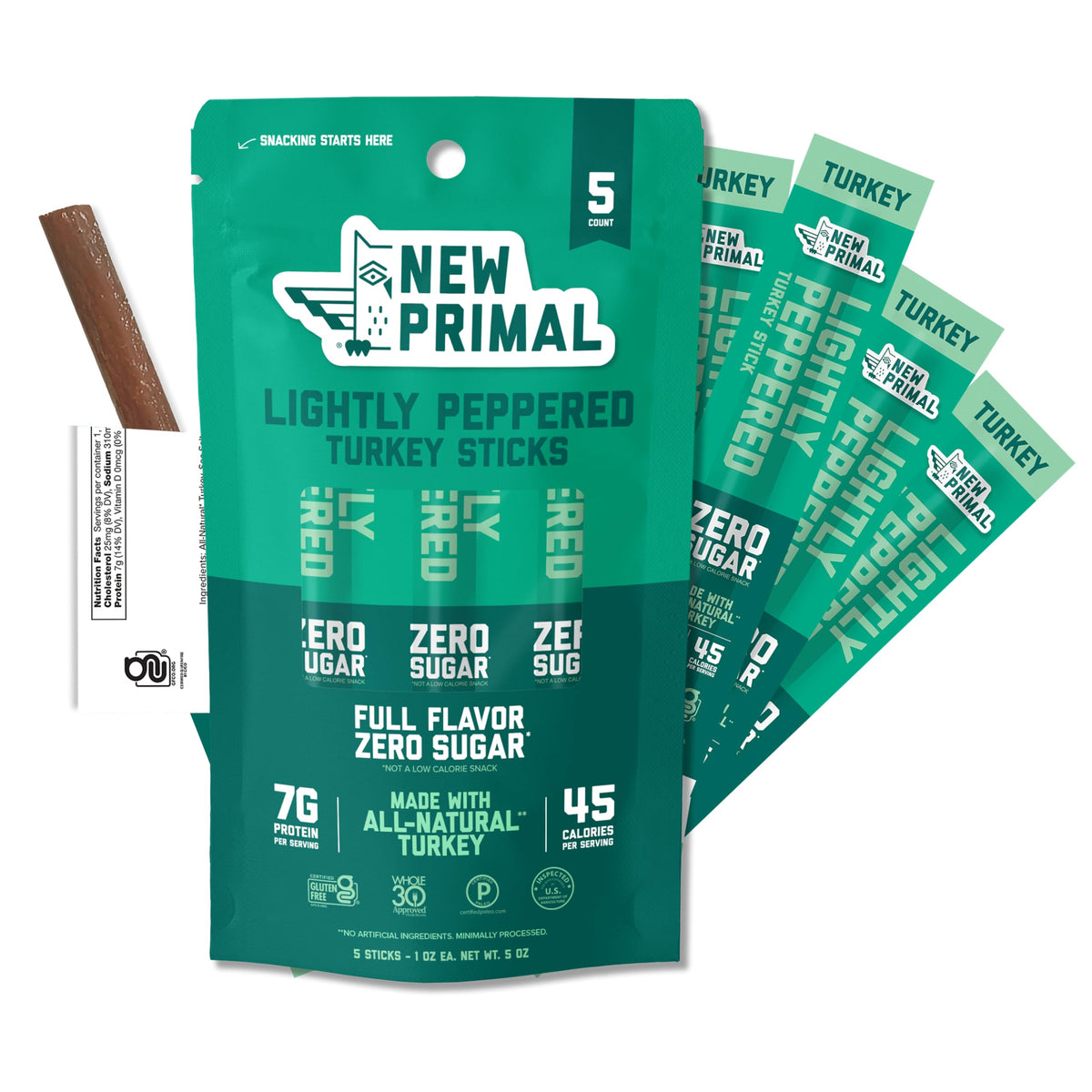 Turkey Meat Sticks – Lightly Peppered & Cilantro Lime