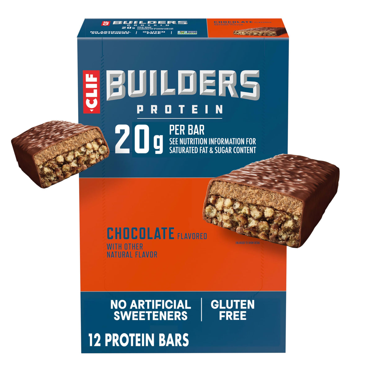 CLIF BUILDERS Protein Bars, Chocolatey Peanut Butter, Gluten Free