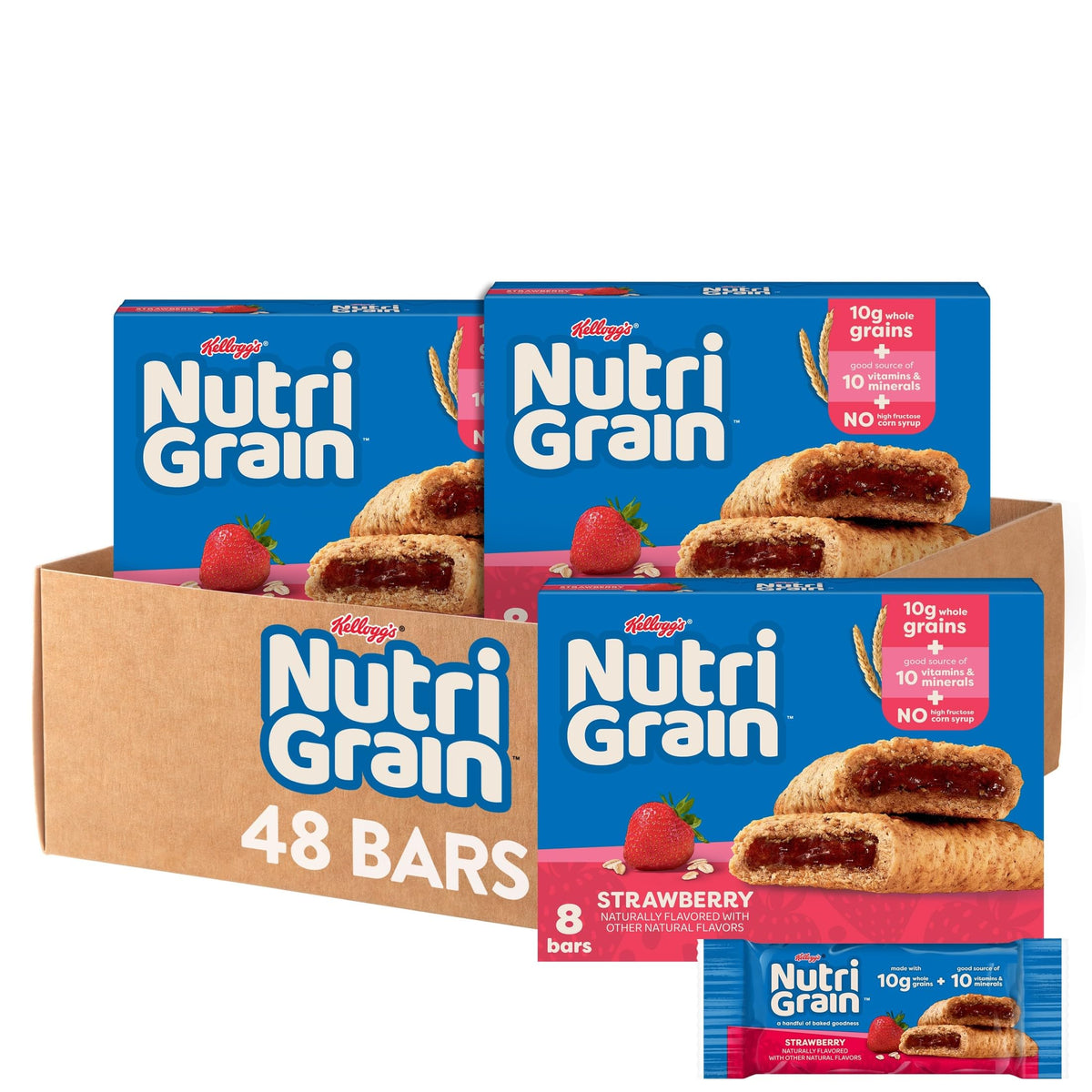 Strawberry Whole Grain Breakfast Bars