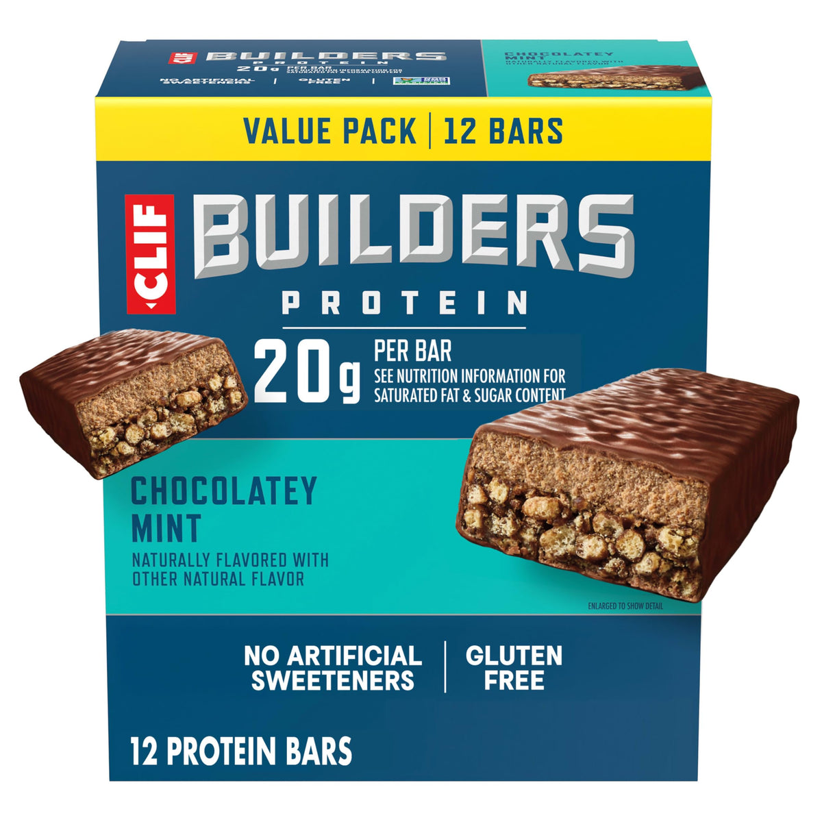 CLIF BUILDERS Protein Bars, Chocolatey Peanut Butter, Gluten Free