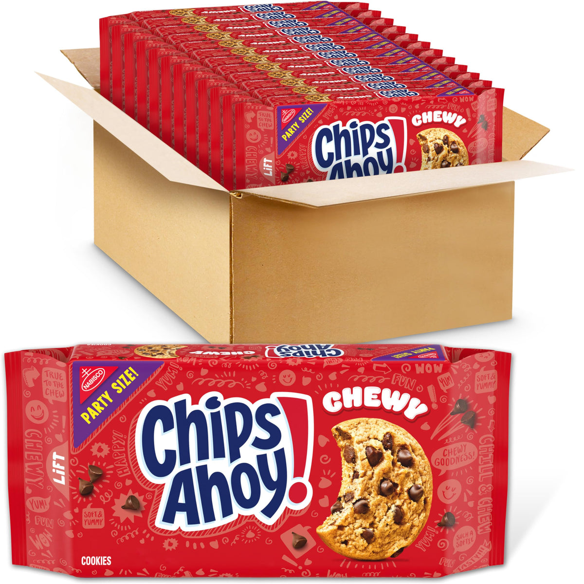 OREO Chocolate Sandwich Cookies, Party Size, 8-25.5 oz Packs